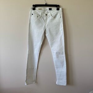 AG The Stevie Slim Straight Leg Jeans WHITE Size 27